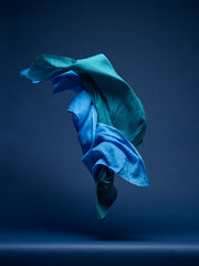 DANCING FABRIC, LIGHT BLUE AND GREEN